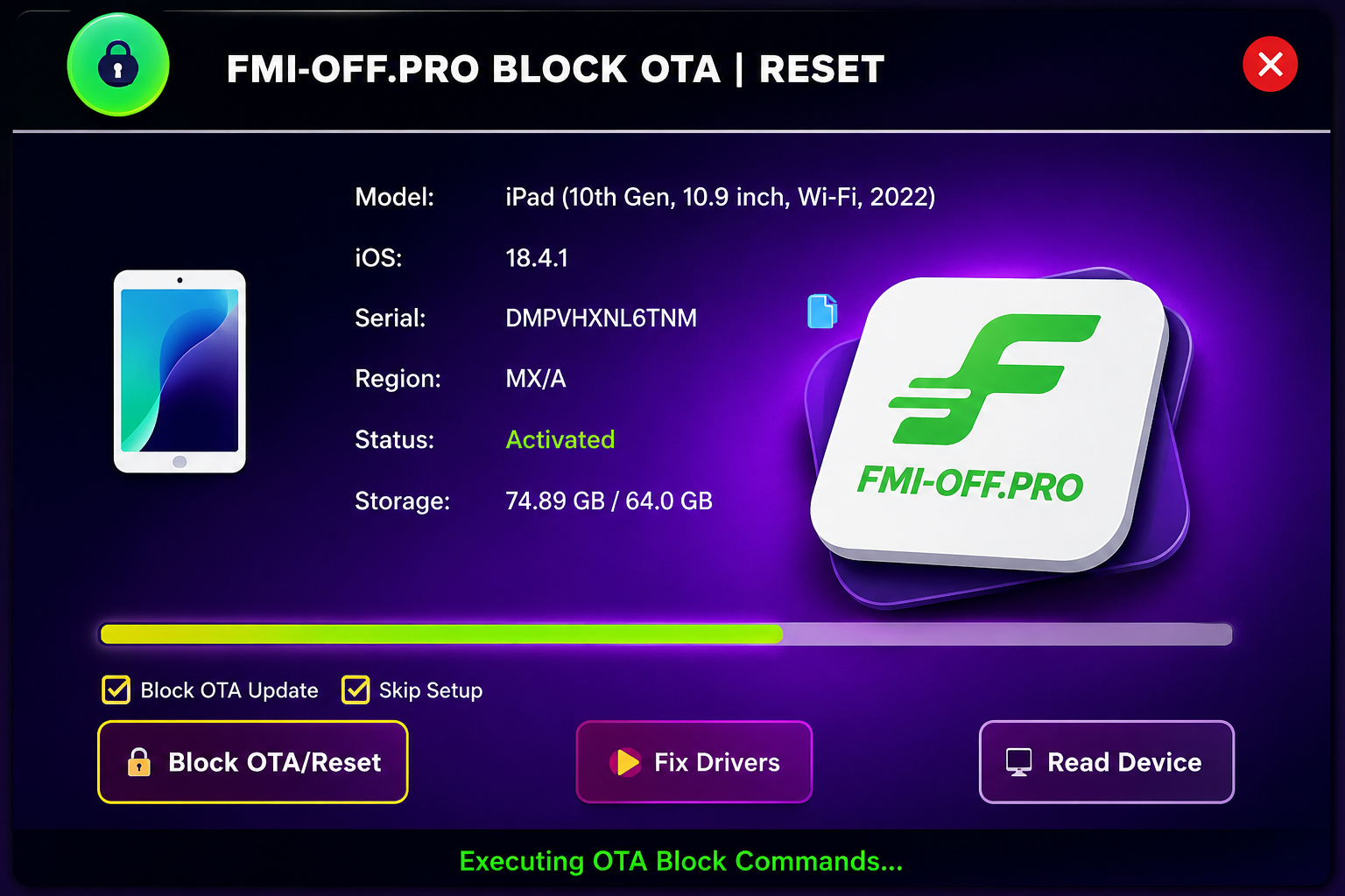 FMI-OFF.PRO BLOCK OTA | RESET