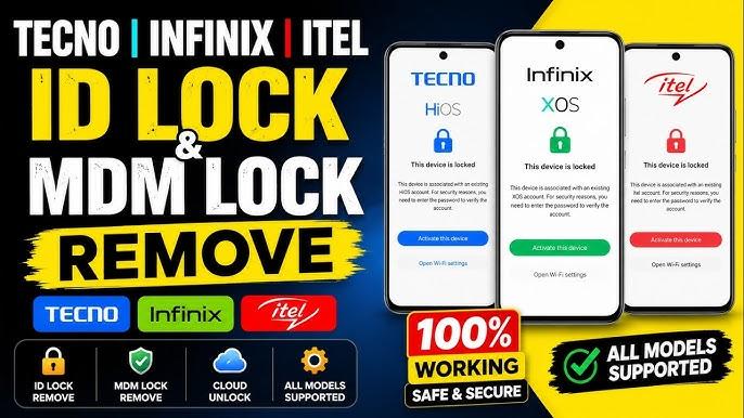 Infinix ID - Tecno ID - Itel ID - Official Service [بشكل رسمي ID إزالة حساب انفينكس تيكنو ]