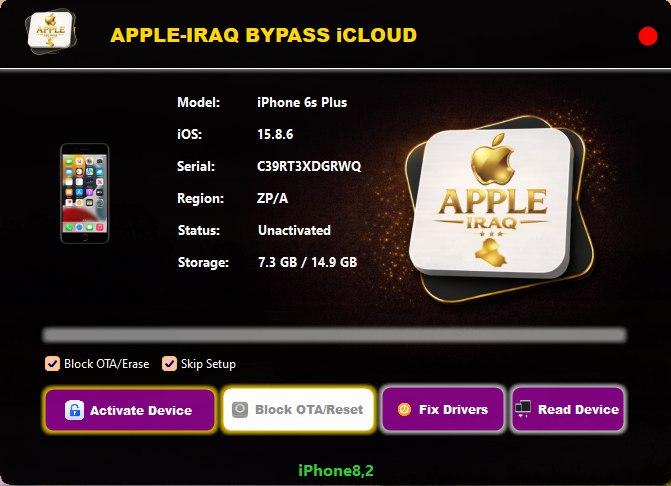 APPLE-IRAQ Bypass iCloud iPhone 6S To X - iPad Mini4 To iPad 7 ( NO NEED jailbreak - Without Signal )